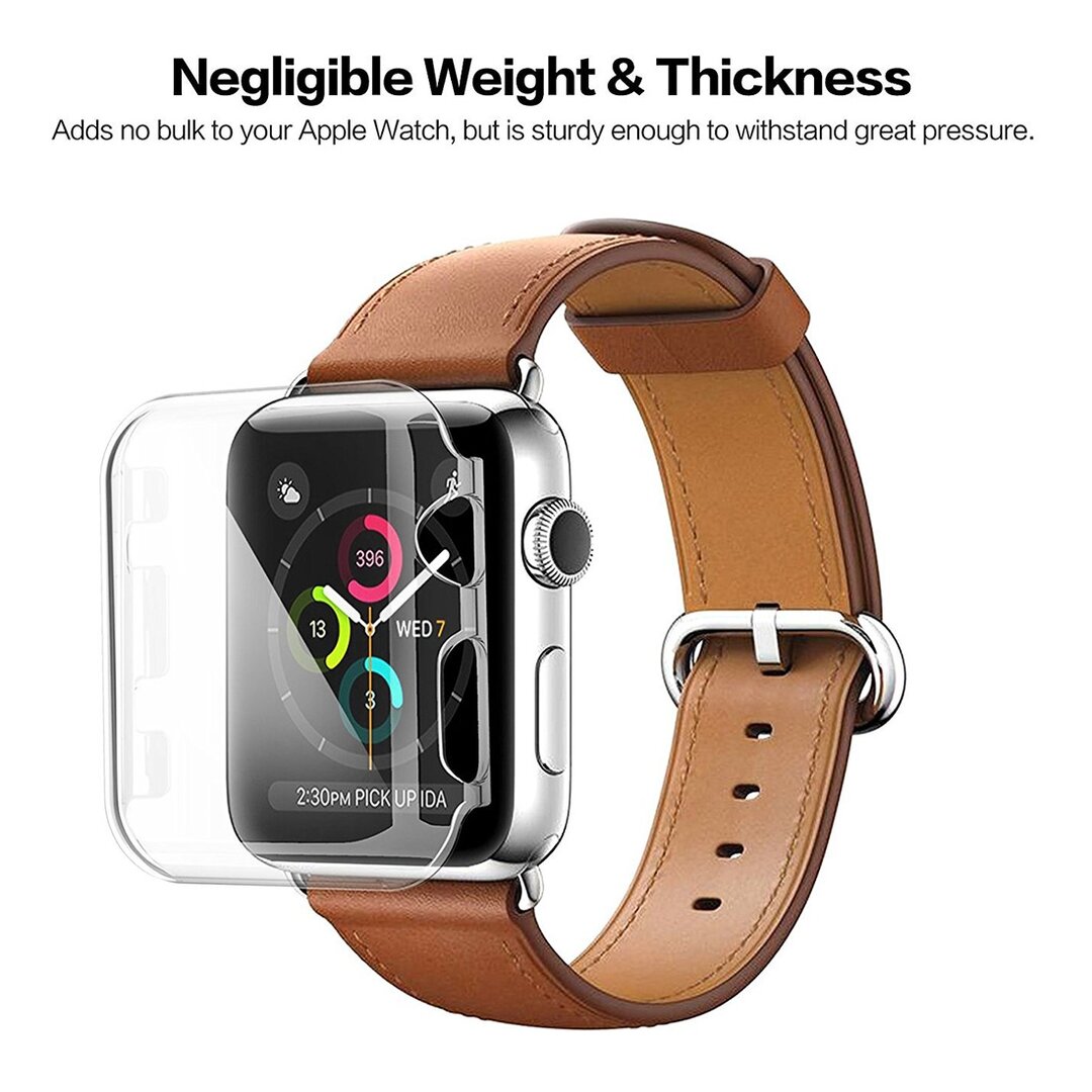 Hartschalengeh&auml;use 42mm (vollst&auml;ndig gesch&uuml;tzt) - Transparent - Geeignet f&uuml;r Apple Watch 42 mm