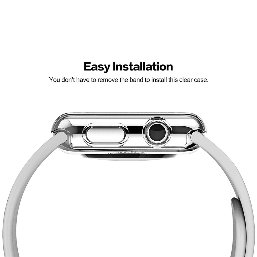 Hartschalengeh&auml;use 42mm (vollst&auml;ndig gesch&uuml;tzt) - Transparent - Geeignet f&uuml;r Apple Watch 42 mm