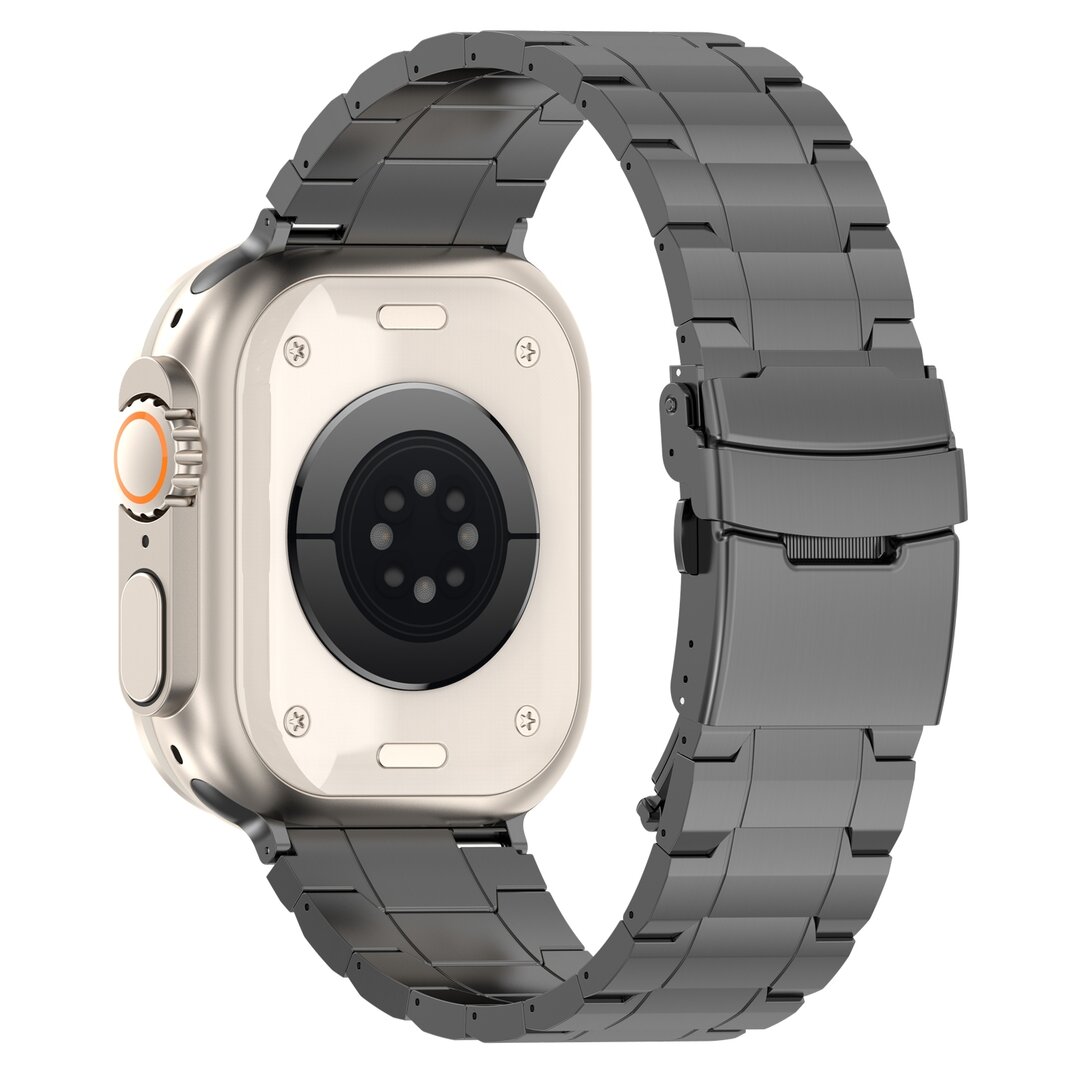 Titanium Premium Link Armband - Space Grau - Geeignet f&uuml;r Apple Watch 44mm / 45mm / 46mm / 49mm