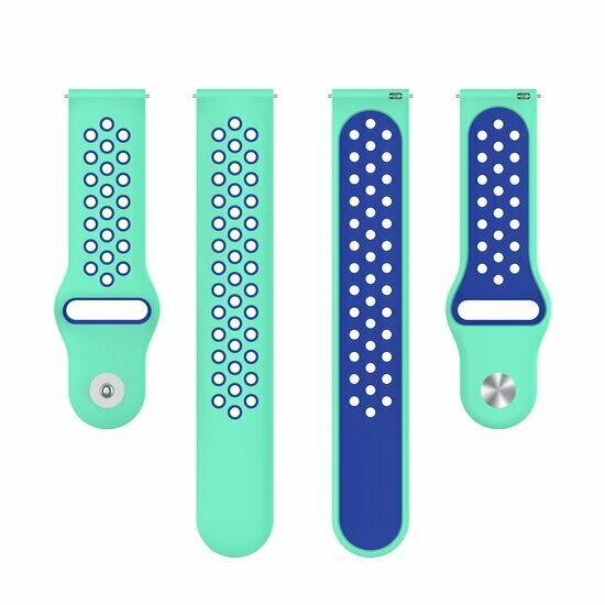 Sport Edition Silikonband - Mintgr&uuml;n + Blau - Huawei Watch GT 5 (Pro) / GT 4 / GT 3 / GT 2 - 46mm