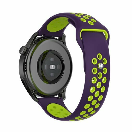 Sport Edition Silikonband - Lila + Gr&uuml;n - Huawei Watch GT 5 (Pro) / GT 4 / GT 3 / GT 2 - 46mm