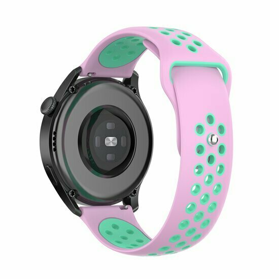 Sport Edition Silikonband - Pink + gr&uuml;n - Huawei Watch GT 5 (Pro) / GT 4 / GT 3 / GT 2 - 46mm