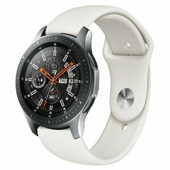 Gummi-Sportarmband - Creme Wei&szlig; - Huawei Watch GT 5 (Pro) / GT 4 / GT 3 / GT 2 - 46mm