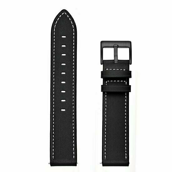 Lederarmband - Schwarz - Huawei Watch GT 5 (Pro) / GT 4 / GT 3 / GT 2 - 46mm