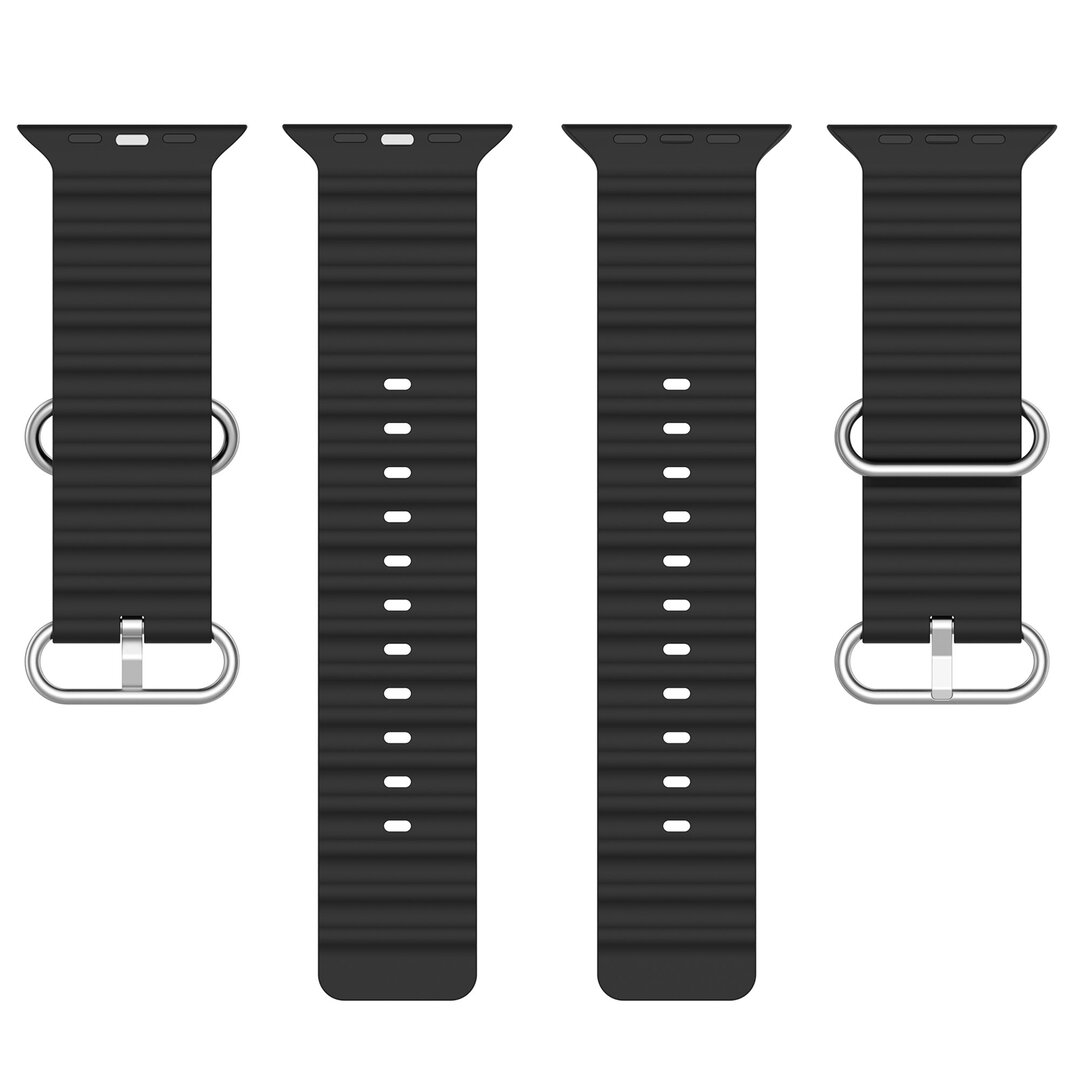 Ocean Armband - Schwarz - Geeignet f&uuml;r Apple Watch 38mm / 40mm / 41mm / 42mm