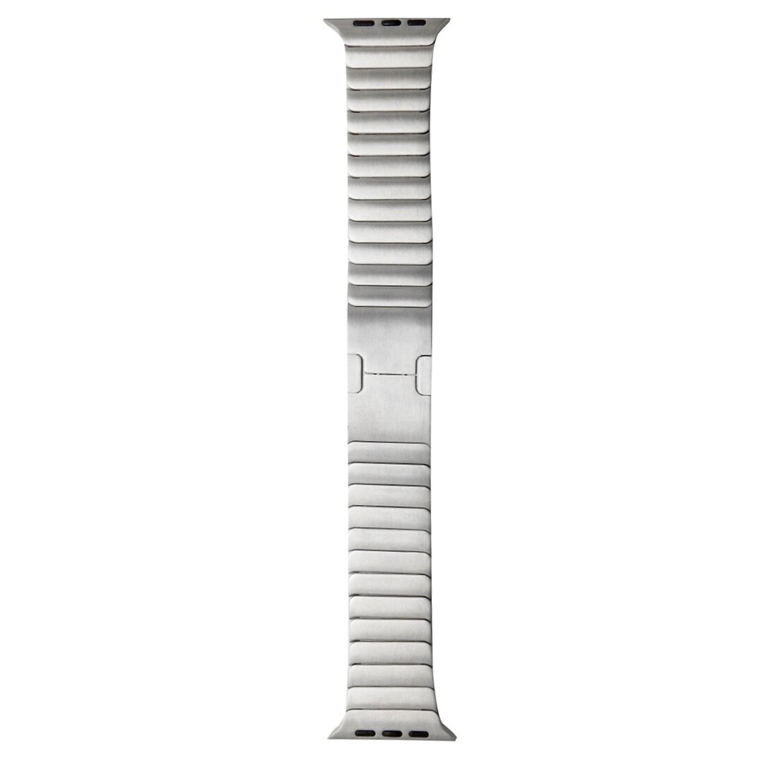 Gliederarmband Edelstahlband - Silber - Geeignet f&uuml;r Apple Watch 44mm / 45mm / 46mm / 49mm