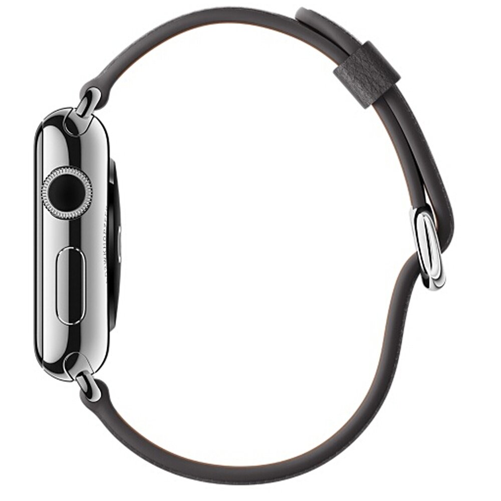 Klassisches Lederarmband - Grau - Geeignet f&uuml;r Apple Watch 38mm / 40mm / 41mm / 42mm
