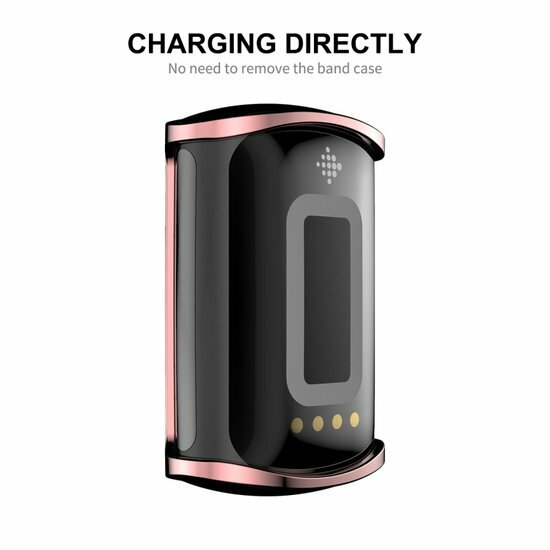 Fitbit Charge 5 &amp; 6 TPU-H&uuml;lle (vollst&auml;ndig gesch&uuml;tzt) - Rosa