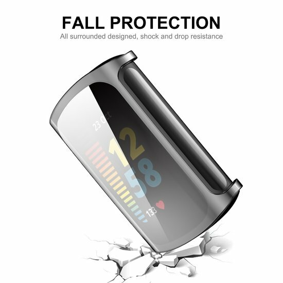 Fitbit Charge 5 &amp; 6 TPU-H&uuml;lle (vollst&auml;ndig gesch&uuml;tzt) - Transparent