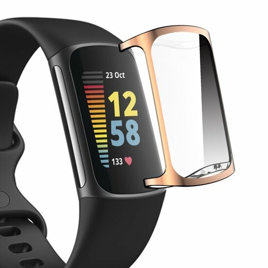 Fitbit Charge 5 & 6 TPU-Hülle (vollständig geschützt) - Roségold