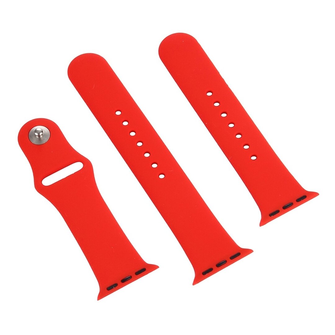 Gummi-Sportarmband - Rot - Geeignet f&uuml;r Apple Watch 44mm / 45mm / 46mm / 49mm