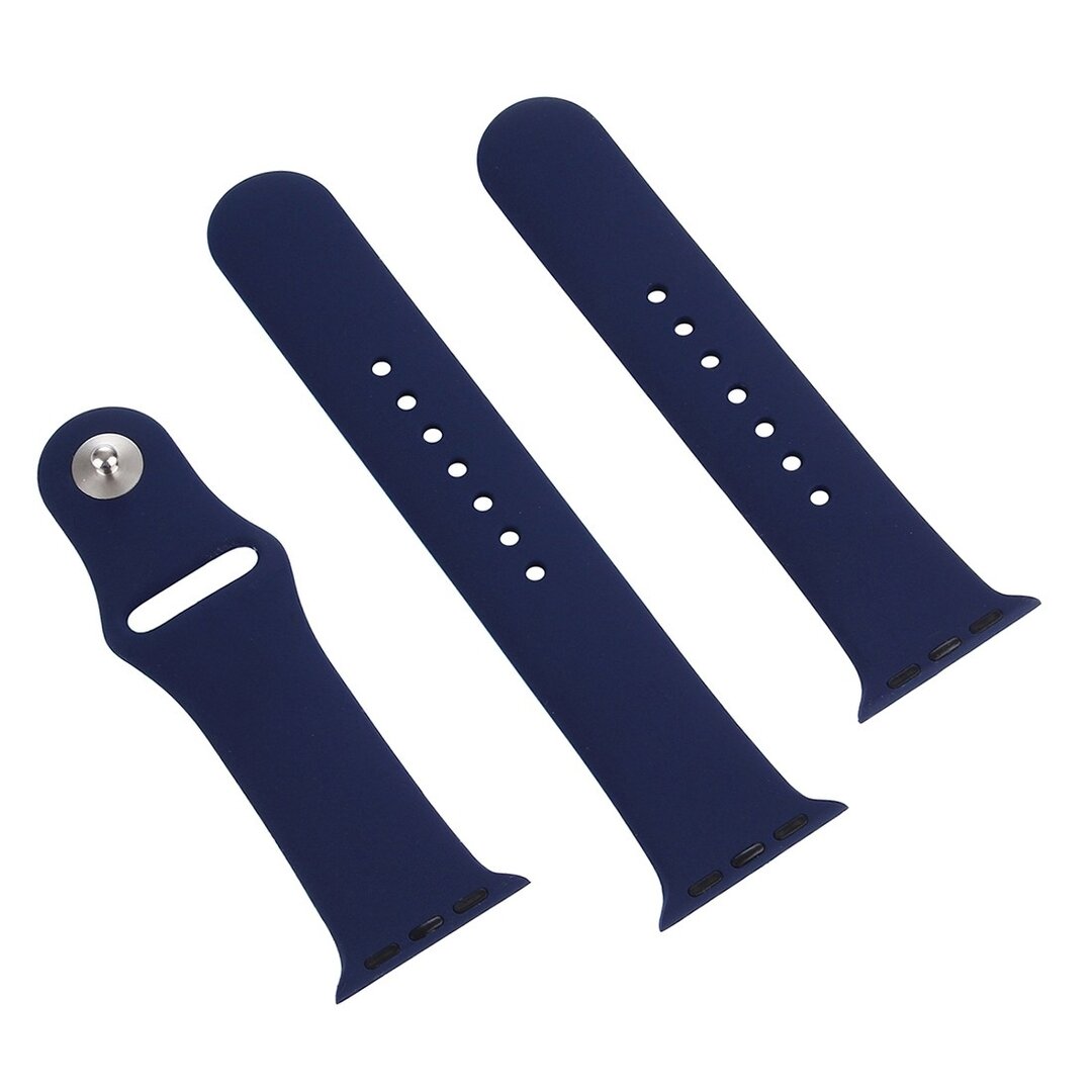 Gummi-Sportband - Dunkelblau - Geeignet f&uuml;r Apple Watch 44mm / 45mm / 46mm / 49mm