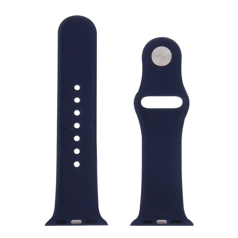Gummi-Sportband - Dunkelblau - Geeignet f&uuml;r Apple Watch 44mm / 45mm / 46mm / 49mm