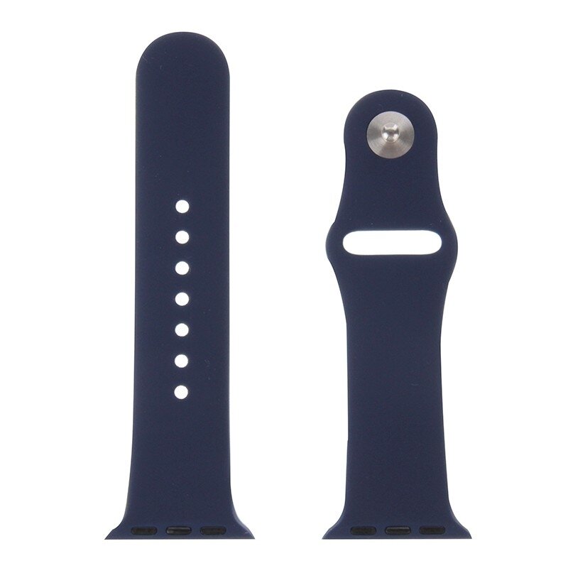 Gummi-Sportband - Dunkelblau - Geeignet f&uuml;r Apple Watch 44mm / 45mm / 46mm / 49mm