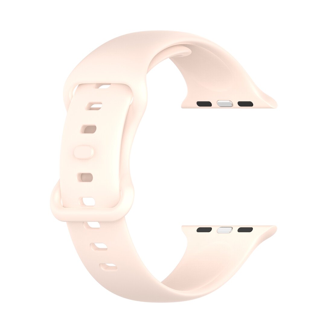 Silikon-Sportband - Sand Pink - Gr&ouml;&szlig;e: S/M - Passend f&uuml;r Apple Watch 44mm / 45mm / 46mm / 49mm