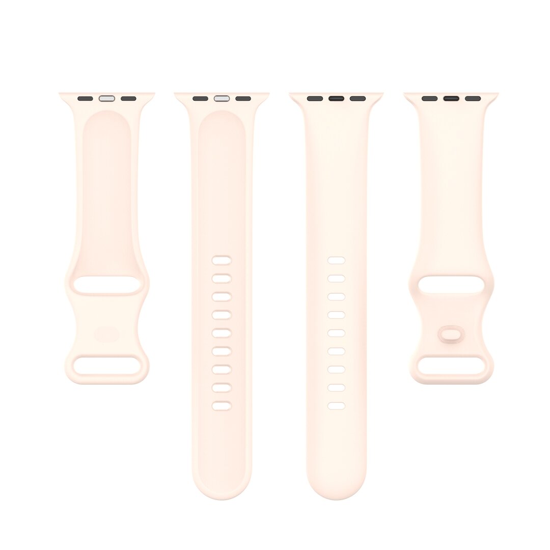 Silikon-Sportband - Sand Pink - Gr&ouml;&szlig;e: S/M - Passend f&uuml;r Apple Watch 44mm / 45mm / 46mm / 49mm