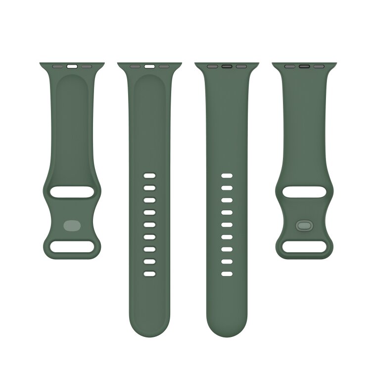 Silikon-Sportband - Dunkelgr&uuml;n - Gr&ouml;&szlig;e: S/M - Passend f&uuml;r Apple Watch 44mm / 45mm / 46mm / 49mm