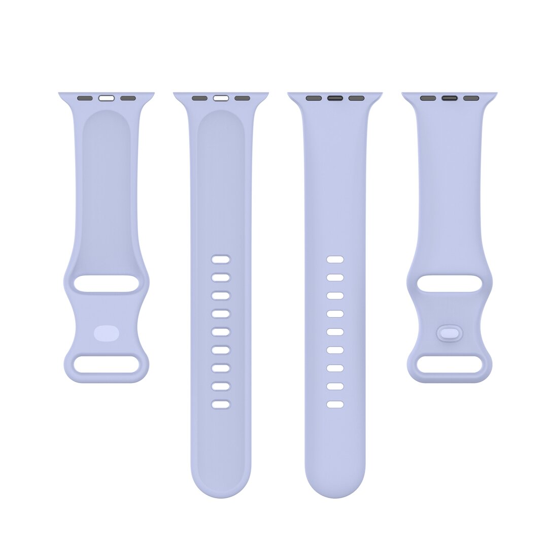 Silikon-Sportband - Gr&ouml;&szlig;e: S/M - Hellviolett - Geeignet f&uuml;r Apple Watch 38mm / 40mm / 41mm / 42mm