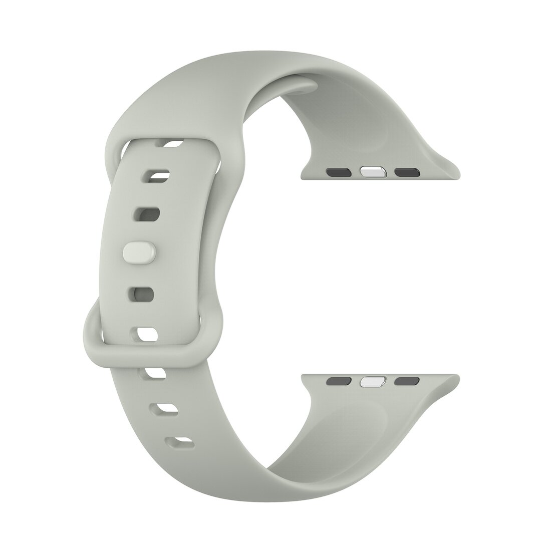 Silikon-Sportband - Grau - Gr&ouml;&szlig;e: M/L - Geeignet f&uuml;r Apple Watch 38mm / 40mm / 41mm / 42mm