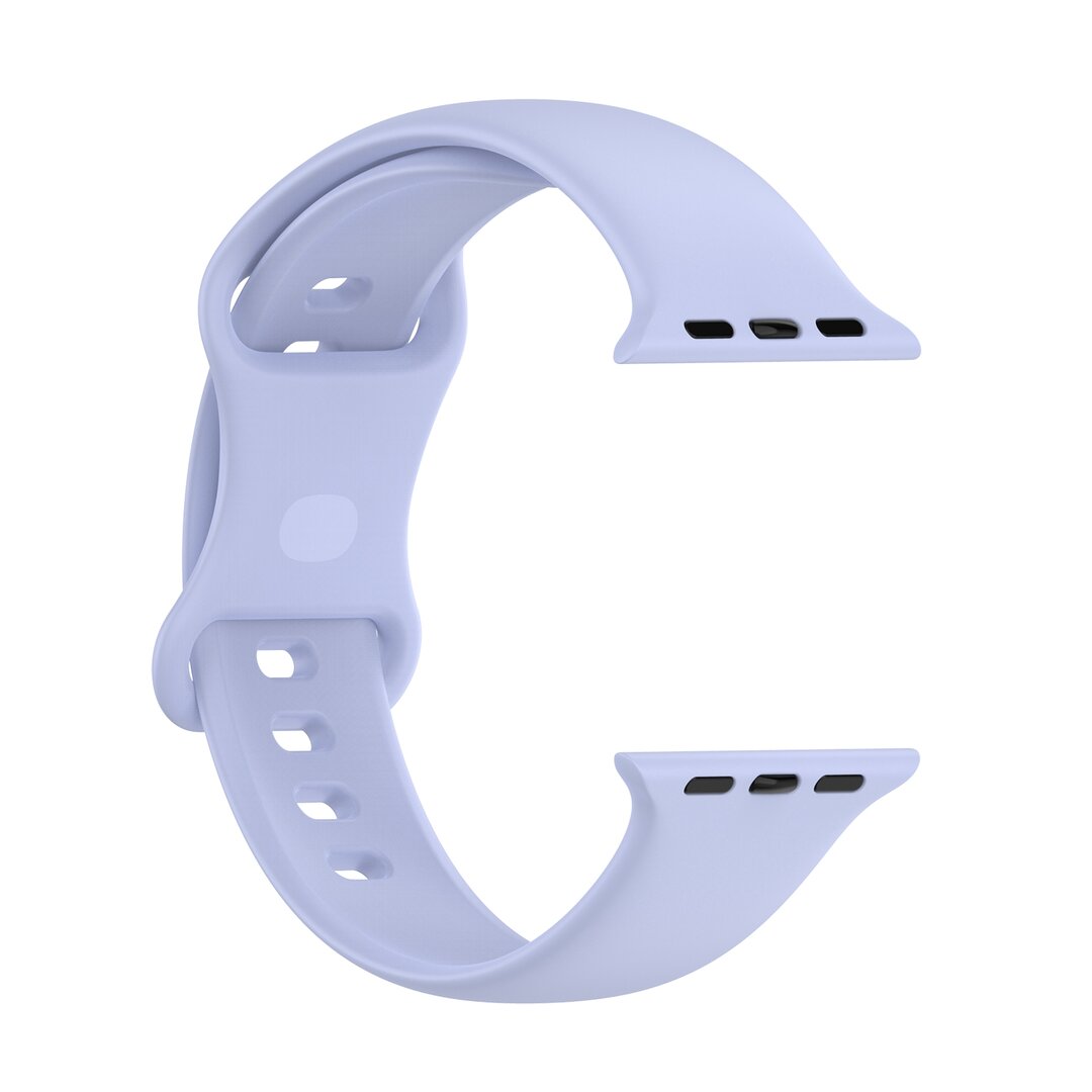 Silikon-Sportband - Gr&ouml;&szlig;e: M/L - Hellviolett - Geeignet f&uuml;r Apple Watch 38mm / 40mm / 41mm / 42mm