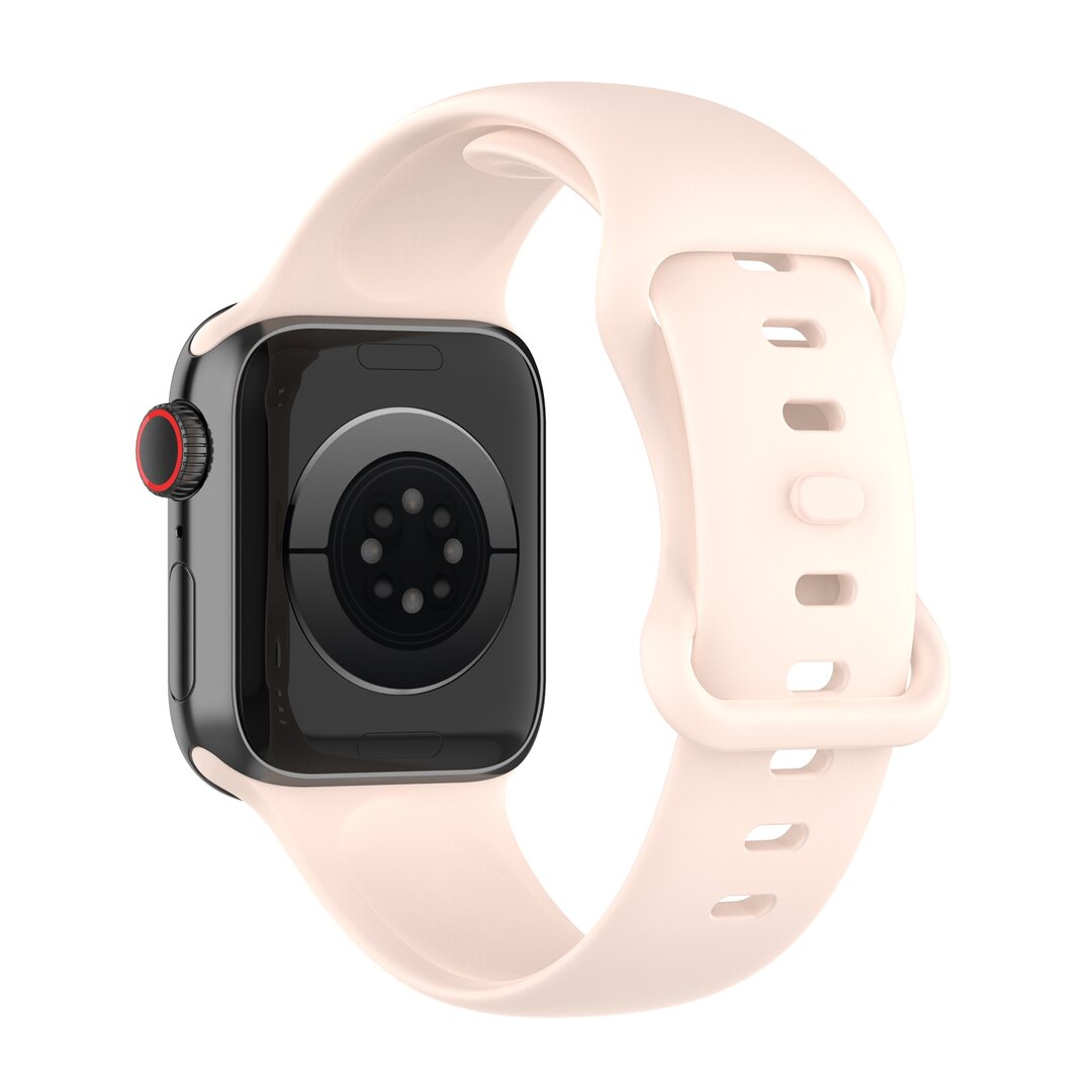 Silikon-Sportband - Sand Pink - Gr&ouml;&szlig;e: M/L - Geeignet f&uuml;r Apple Watch 38mm / 40mm / 41mm / 42mm