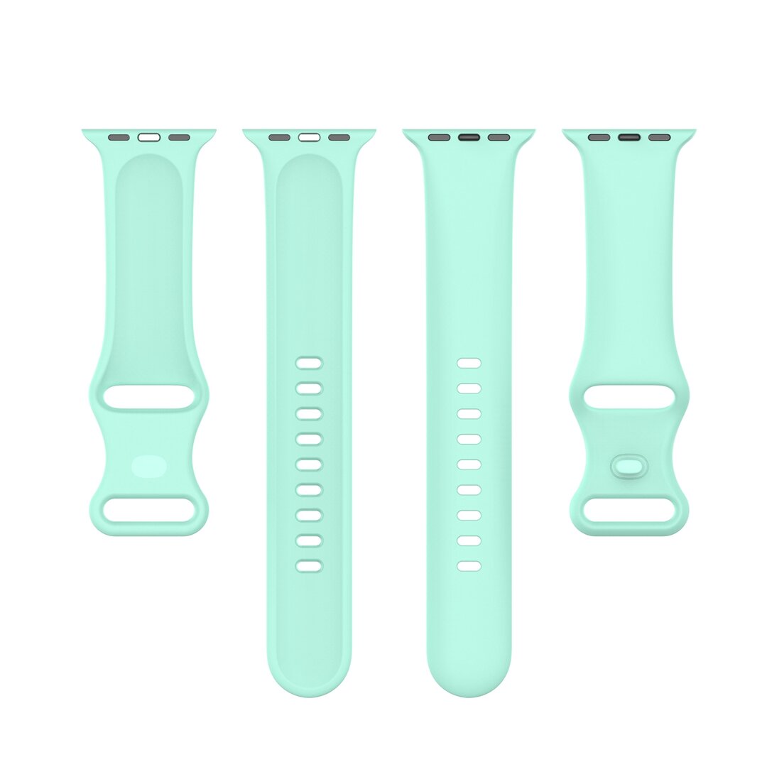 Silikon-Sportband - Mintgr&uuml;n - Gr&ouml;&szlig;e: M/L - Geeignet f&uuml;r Apple Watch 38mm / 40mm / 41mm / 42mm