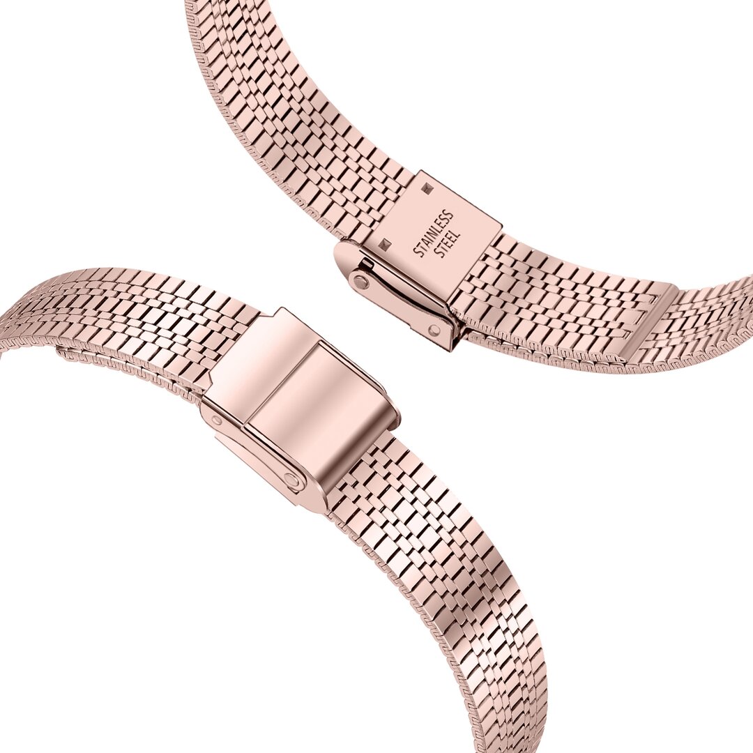 Edelstahlband mit schmaler Passform - Ros&eacute;gold - Geeignet f&uuml;r Apple Watch 44mm / 45mm / 46mm / 49mm