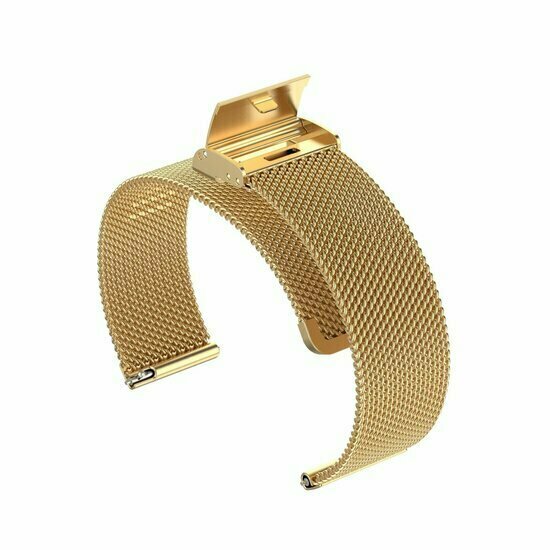 Garmin Venu 3s / Vivoactive 4s / Venu 2s / Vivomove 3s / Forerunner 255s - Milanaiseband mit Clipverschluss - Gold