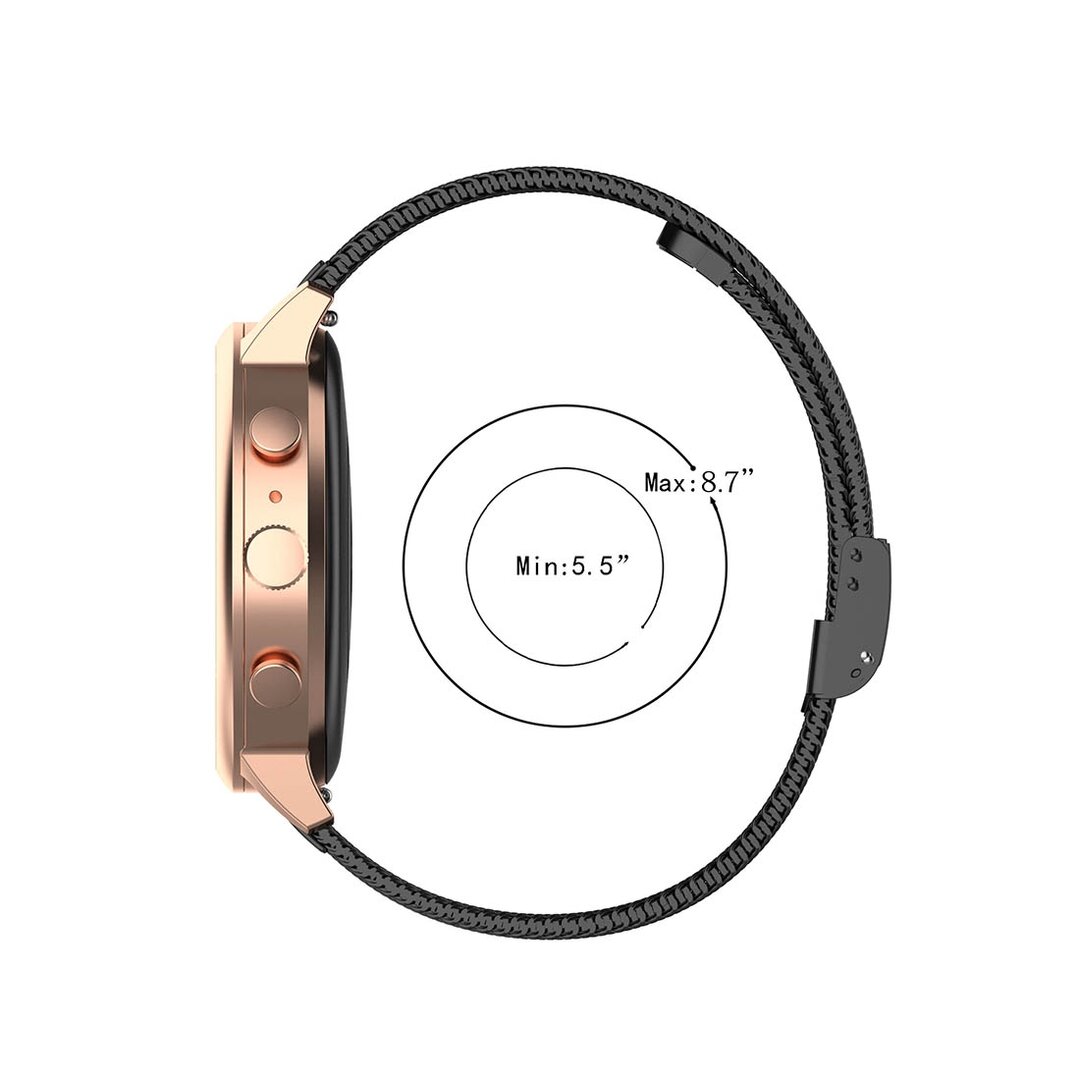 Garmin Venu 3s / Vivoactive 4s / Venu 2s / Vivomove 3s / Forerunner 255s - Milanaise-Armband mit Clipverschluss - Lila