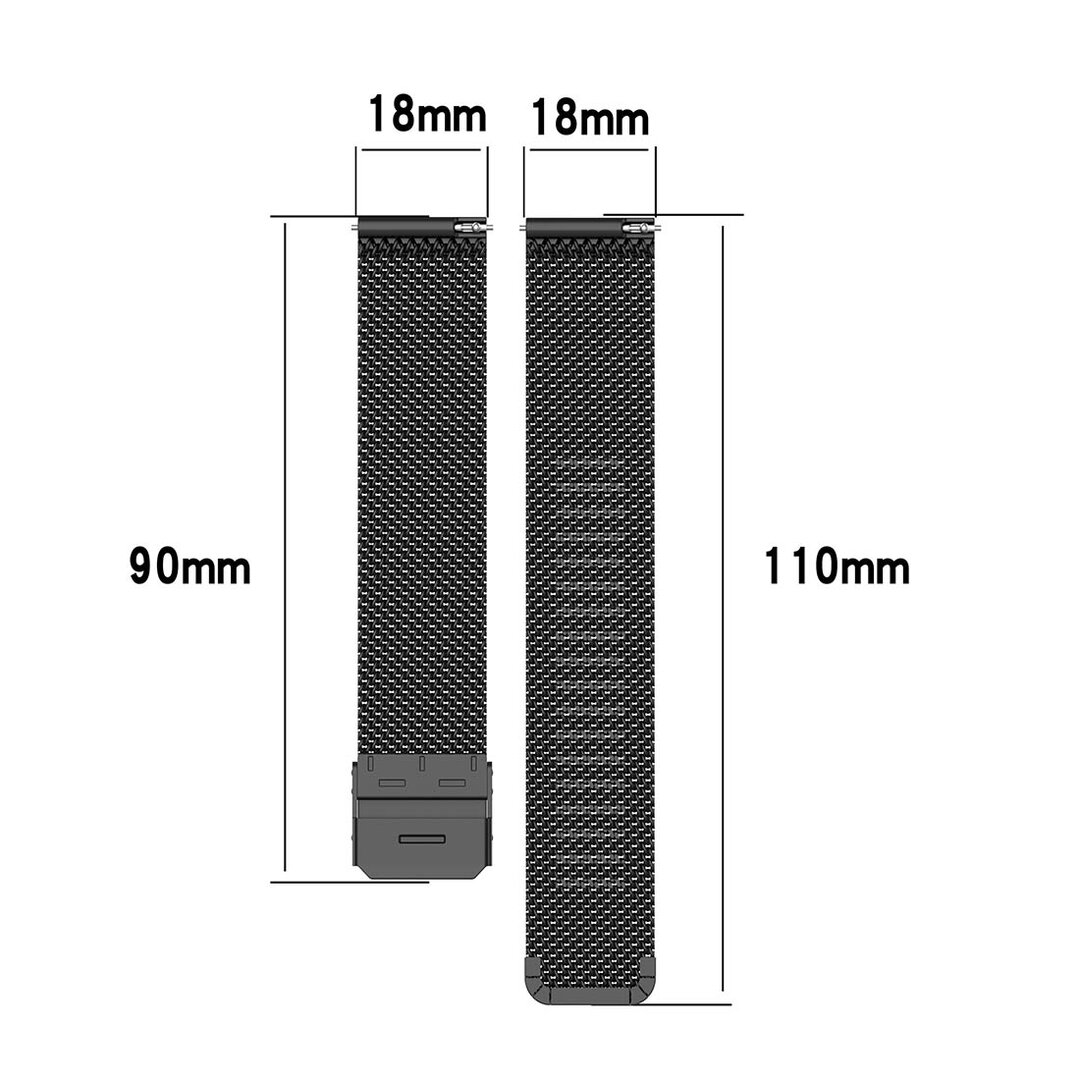 Garmin Venu 3s / Vivoactive 4s / Venu 2s / Vivomove 3s / Forerunner 255s - Milanaise-Armband mit Clipverschluss - Lila