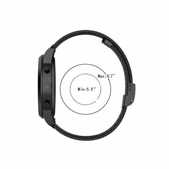 Garmin Venu 3s / Vivoactive 4s / Venu 2s / Vivomove 3s / Forerunner 255s - Milanaiseband mit Clipverschluss - Dunkelblau