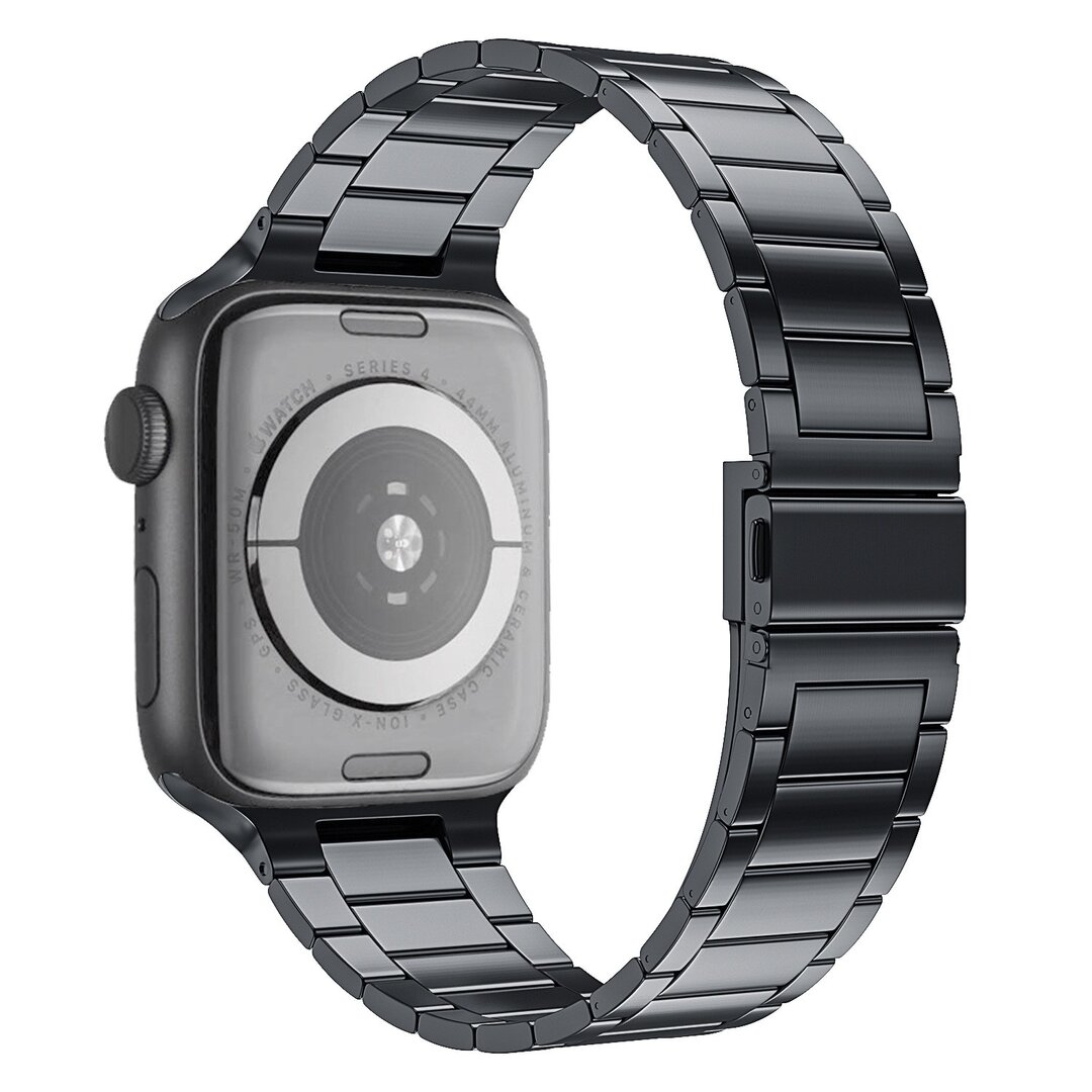 Stahlgliederarmband - Space Grau - Passend f&uuml;r Apple Watch 38mm / 40mm / 41mm / 42mm