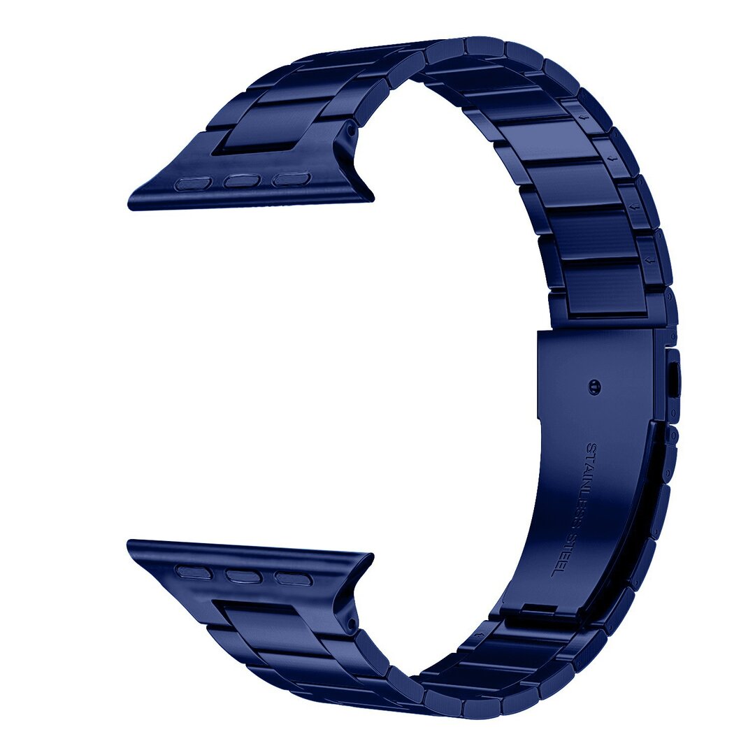 Stahlgliederarmband - Dunkelblau - Geeignet f&uuml;r Apple Watch 38mm / 40mm / 41mm / 42mm
