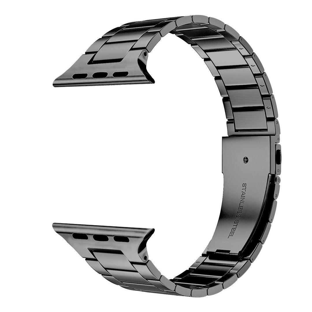 Stahlgliederarmband - Space Grau - Passend f&uuml;r Apple Watch 44mm / 45mm / 46mm / 49mm