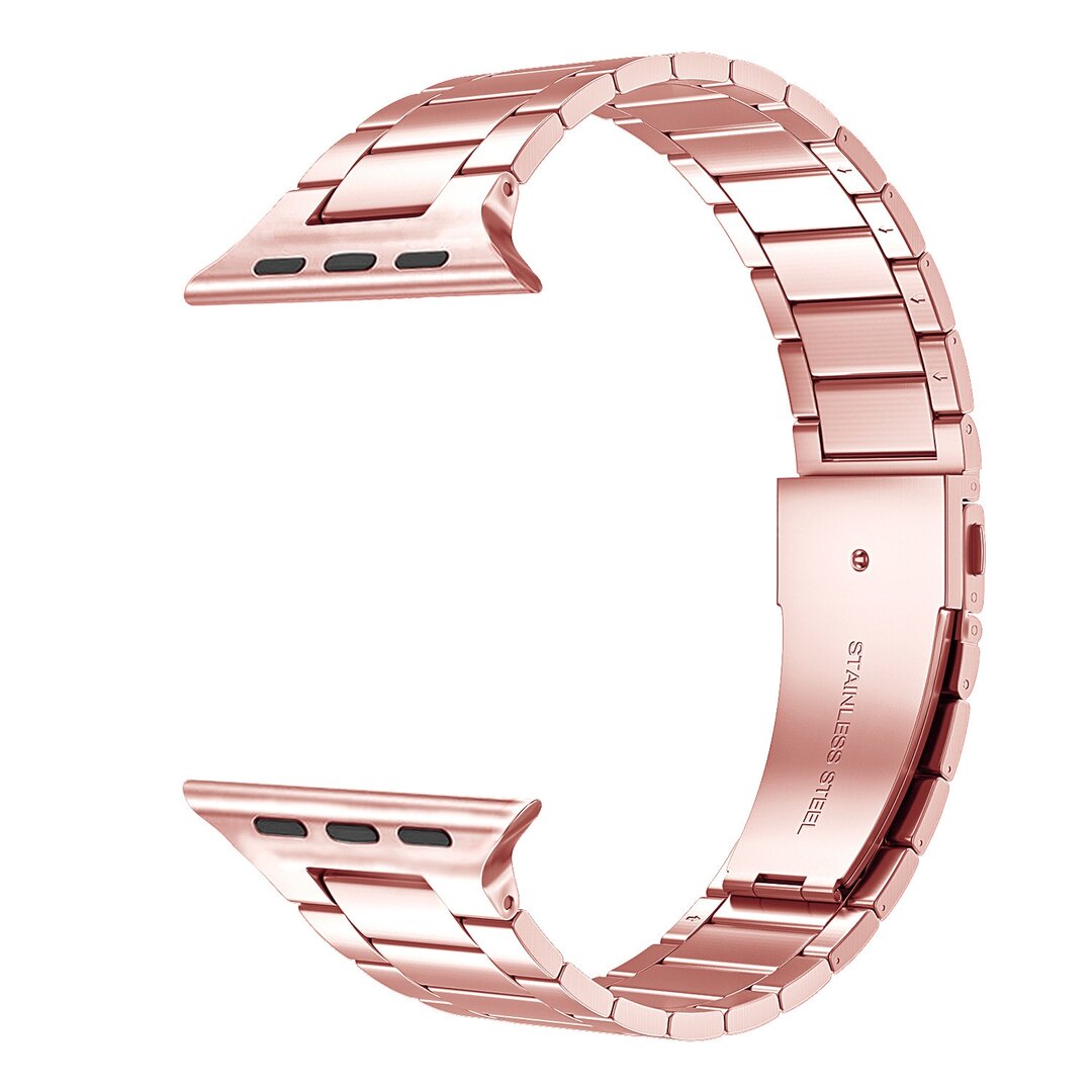 Stahlgliederarmband - Ros&eacute;gold - Geeignet f&uuml;r Apple Watch 44mm / 45mm / 46mm / 49mm