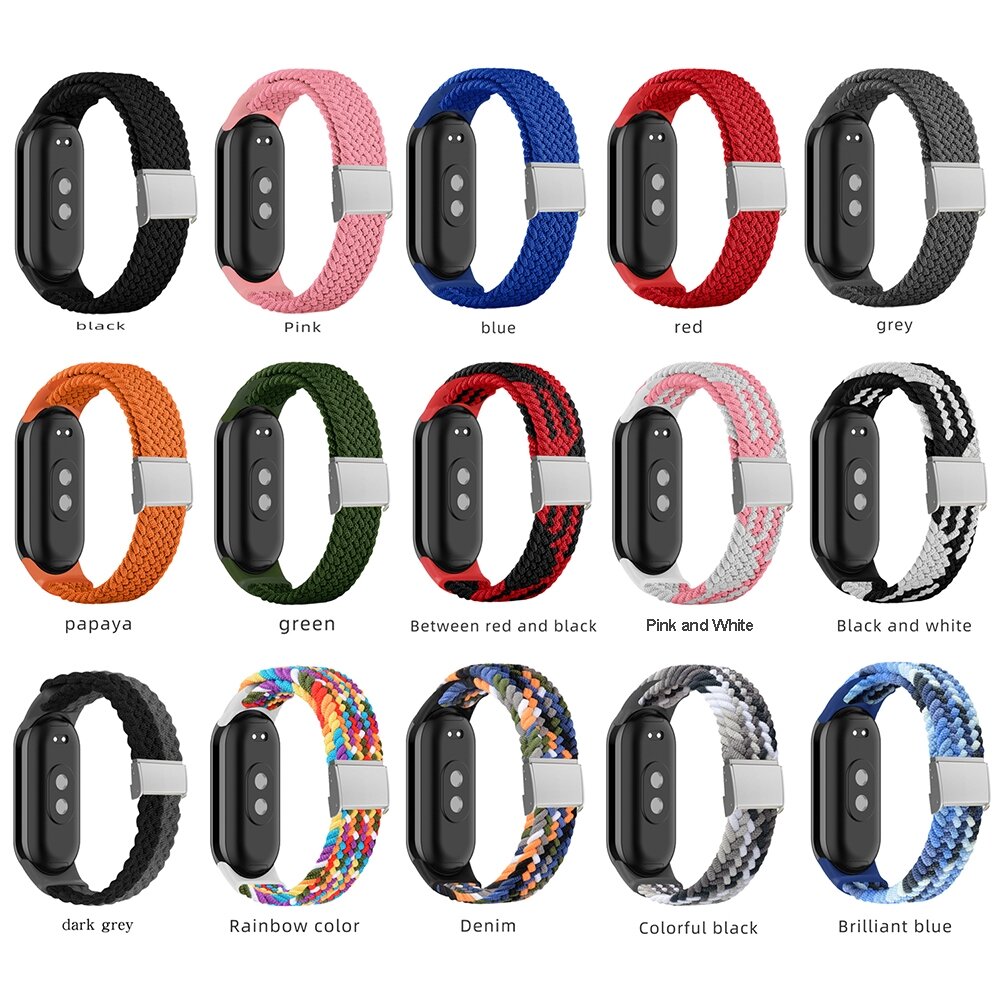 Geflochtenes Nylonband - Rosa - Xiaomi Smart Band 8 &amp; 9