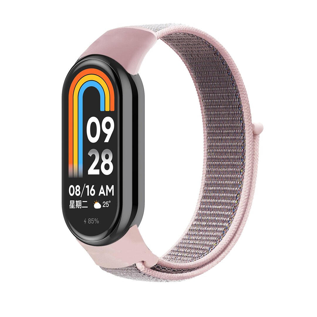 Sport Loop Nylon armband - Rosa - Xiaomi Smart Band 8 &amp; 9