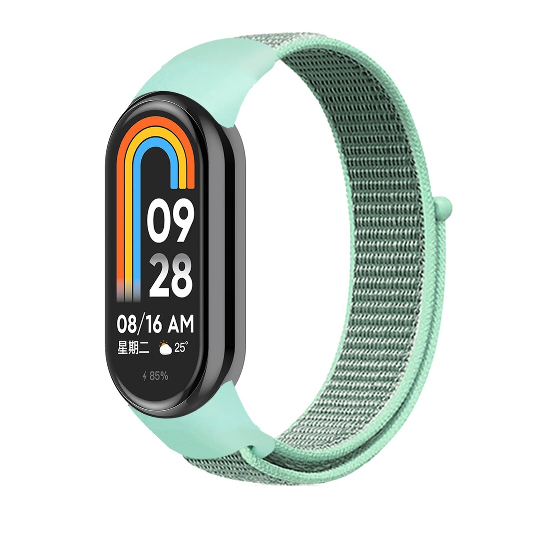 Sport Loop Nylon armband - Mintgr&uuml;n - Xiaomi Smart Band 8 &amp; 9