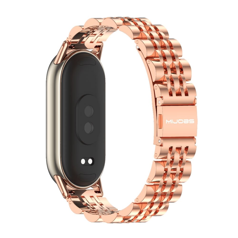 Stahlgliederband - Ros&eacute;gold - Xiaomi Smart Band 8 &amp; 9