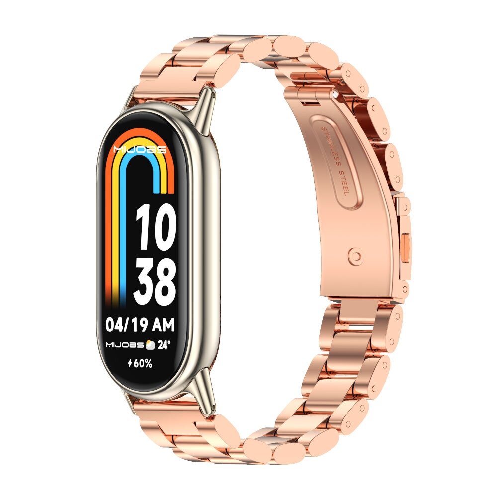 Stahlgliederband - Ros&eacute;gold - Xiaomi Smart Band 8 &amp; 9