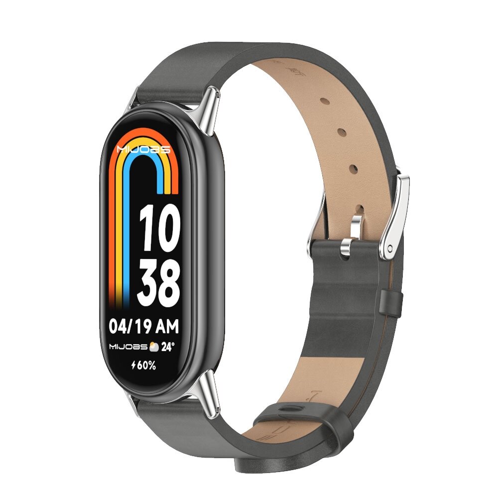 PU-Lederband - Grau - Xiaomi Smart Band 8 &amp; 9