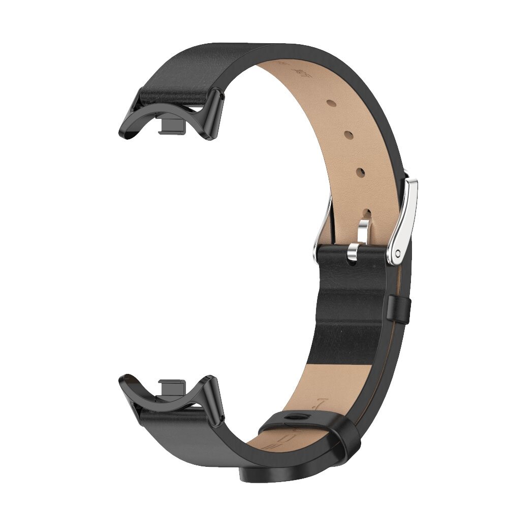 PU-Lederband - Schwarz mit schwarzem Stecker - Xiaomi Smart Band 8 &amp; 9