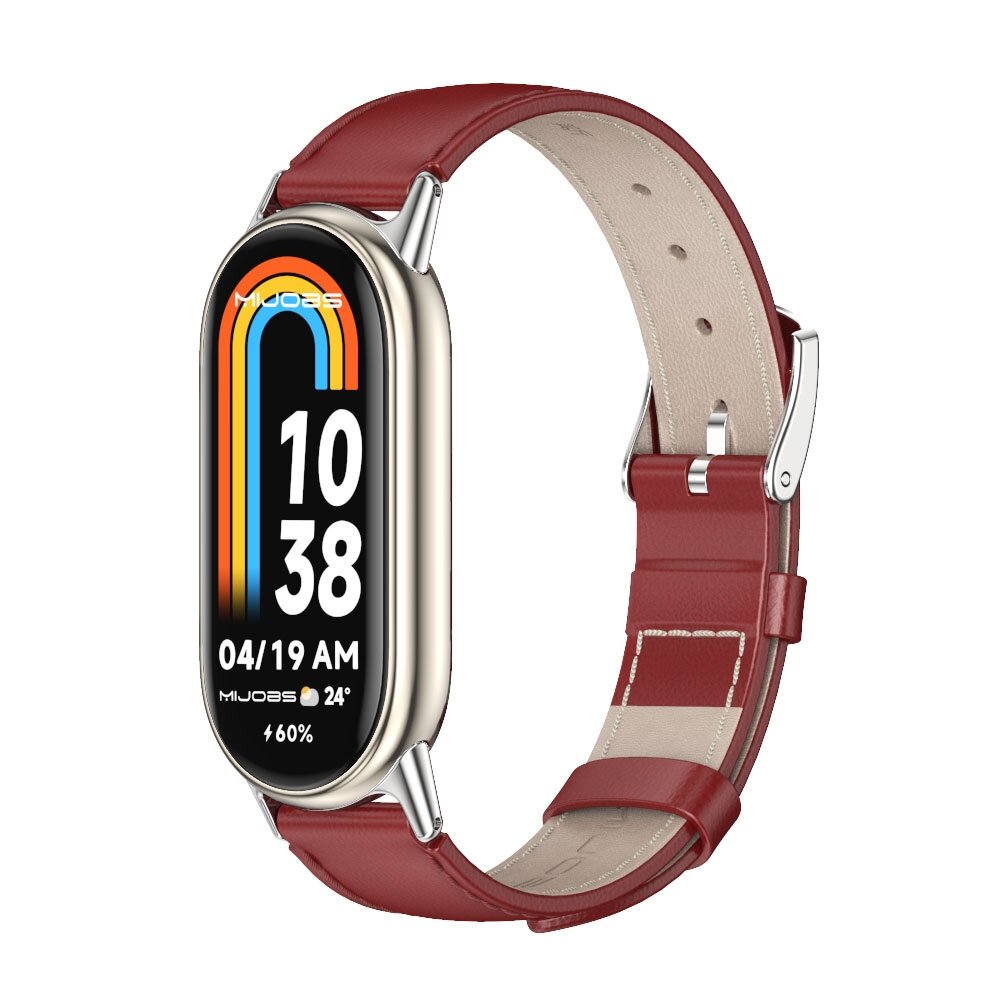 Echtes Lederband - Rot - Xiaomi Smart Band 8 &amp; 9