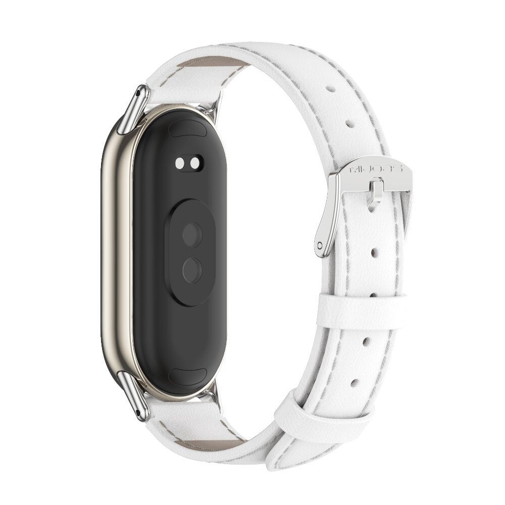 Echtes Lederband - Wei&szlig; - Xiaomi Smart Band 8 &amp; 9