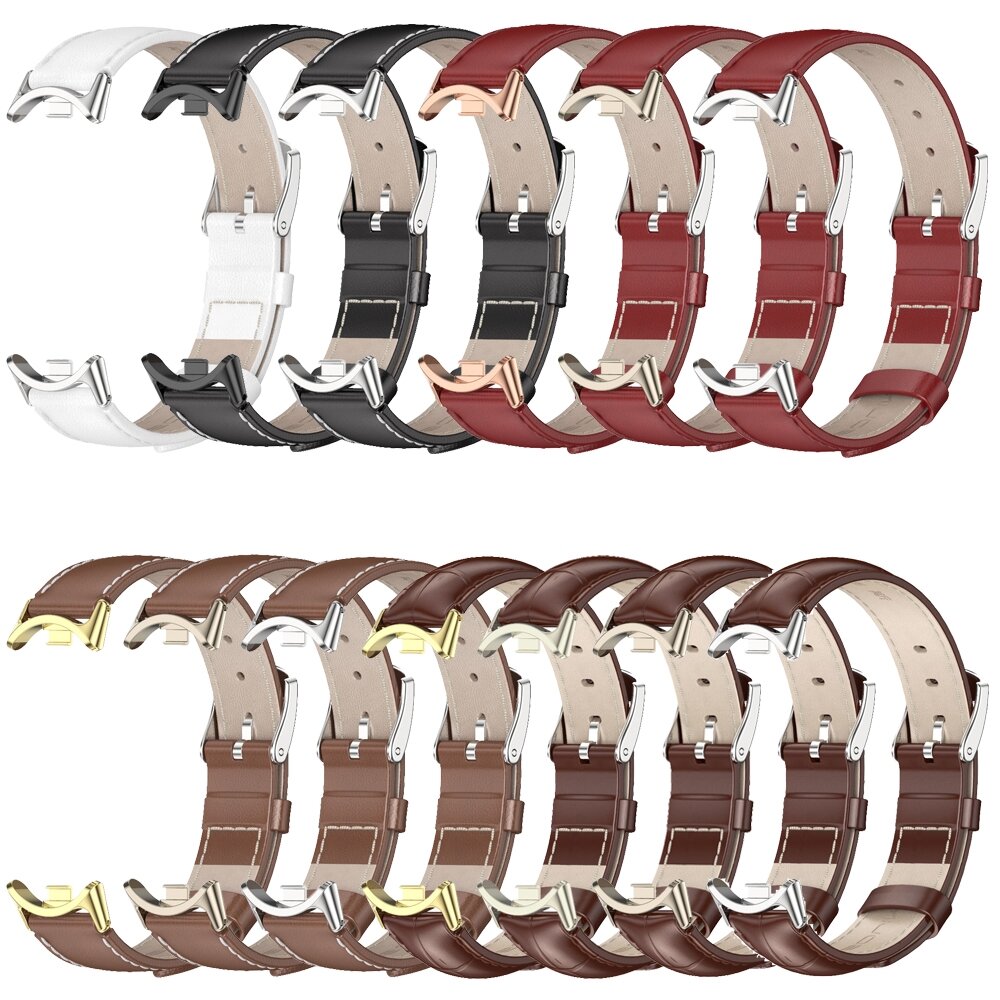 Echtes Lederband - Wei&szlig; - Xiaomi Smart Band 8 &amp; 9