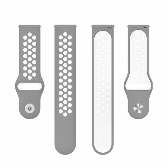 Sport Edition - Grau + Wei&szlig; - Xiaomi Watch 2 / Xiaomi Watch S1 / S2 / S3 / S4 / Mi Watch
