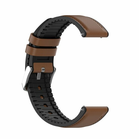 Leder + Silikonband - Braun - Xiaomi Watch 2 / Xiaomi Watch S1 / S2 / S3 / S4 / Mi Watch
