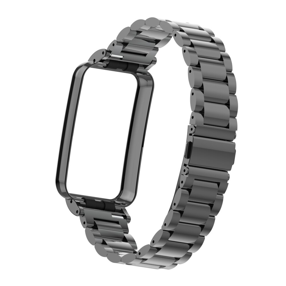 Metallgliederband mit Geh&auml;use - Schwarz - Xiaomi Smart band 7 Pro