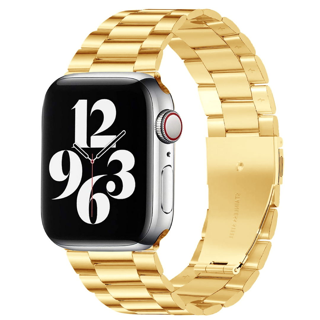 Stahlgliederarmband - Gold - Geeignet f&uuml;r Apple Watch 44mm / 45mm&nbsp;/ 46mm / 49mm