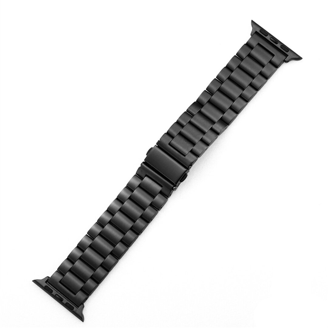 Stahlgliederarmband - Schwarz - Geeignet f&uuml;r Apple Watch 44mm / 45mm&nbsp;/ 46mm / 49mm